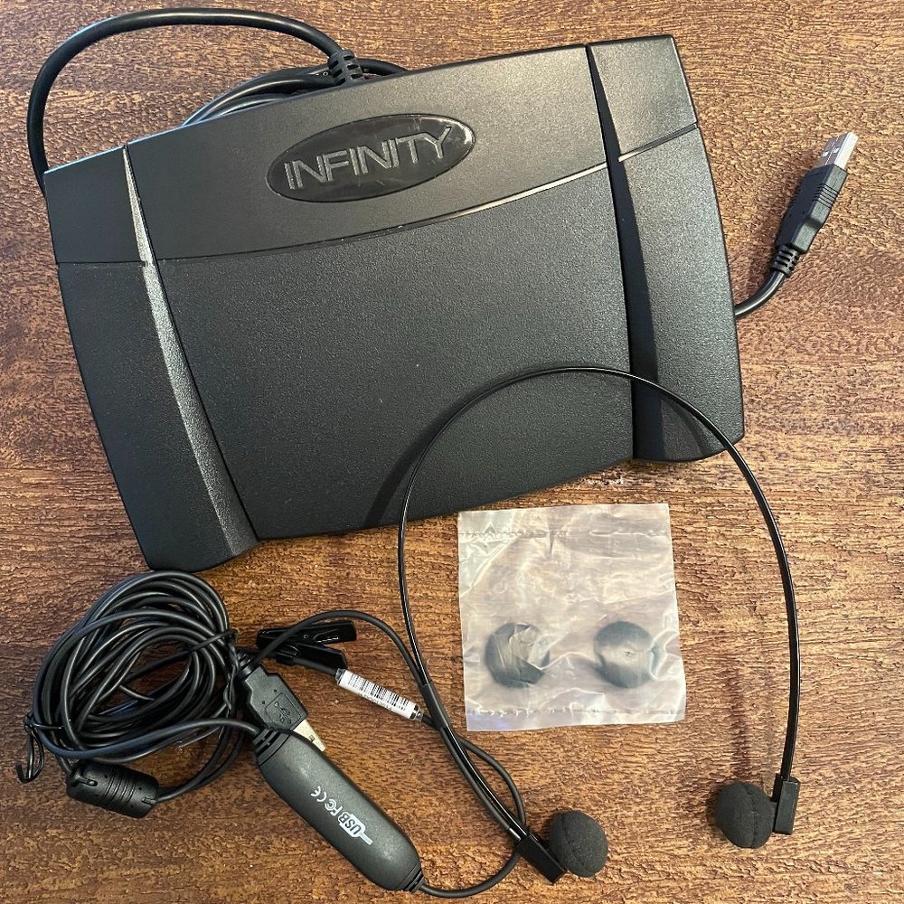 Infinity IN-USB-2 Foot Pedal and USB Headphones for Transcription